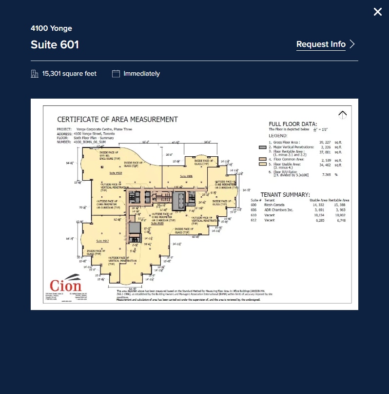 4100 Yonge St, Toronto, ON for lease Floor Plan- Image 1 of 1