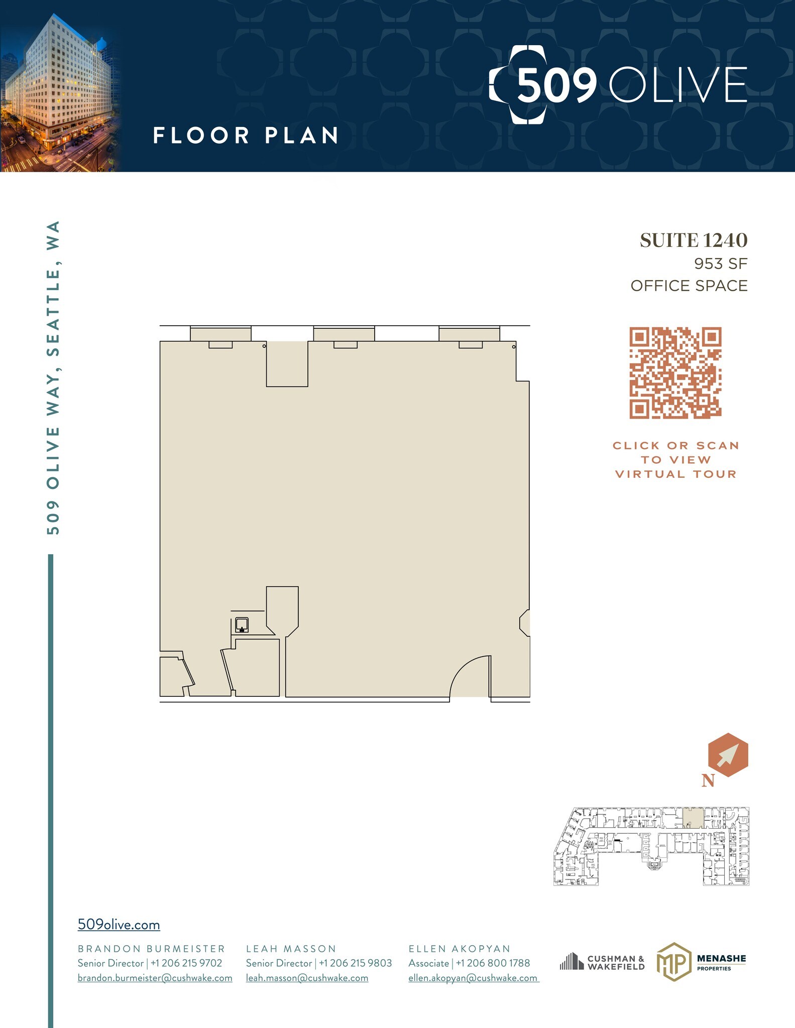 509 Olive Way, Seattle, WA for lease Floor Plan- Image 1 of 1