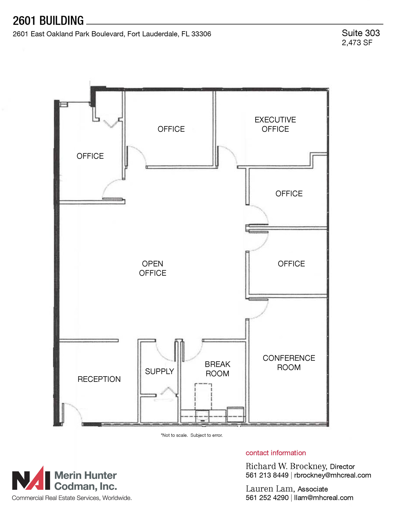 2601 E Oakland Park Blvd, Fort Lauderdale, FL for lease Floor Plan- Image 1 of 1
