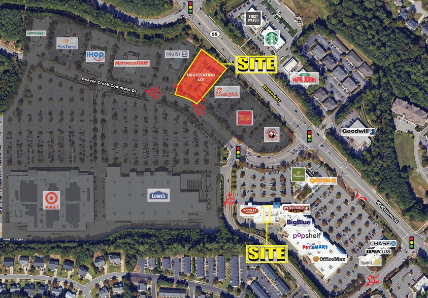1335 W Williams St S, Apex, NC for lease - Aerial - Image 1 of 4