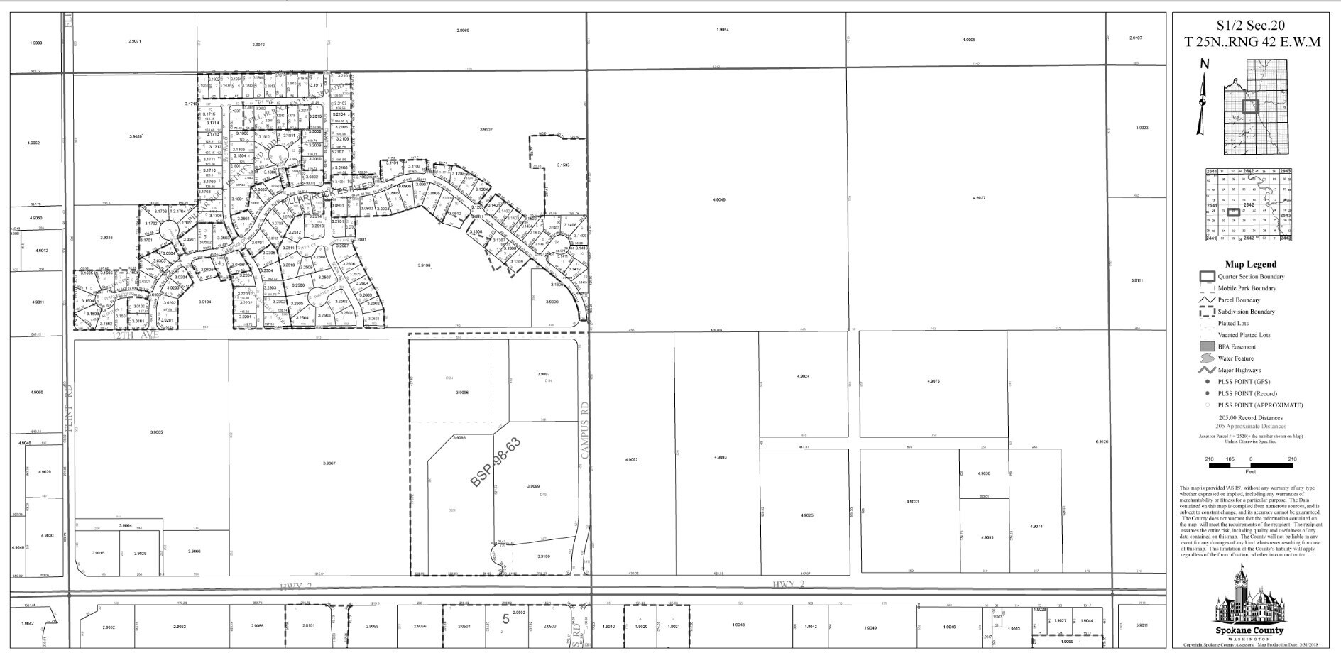 8200 W Sunset Hwy, Spokane, WA for sale Plat Map- Image 1 of 1