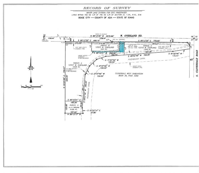 Overland Road, Boise, ID for sale - Plat Map - Image 2 of 2