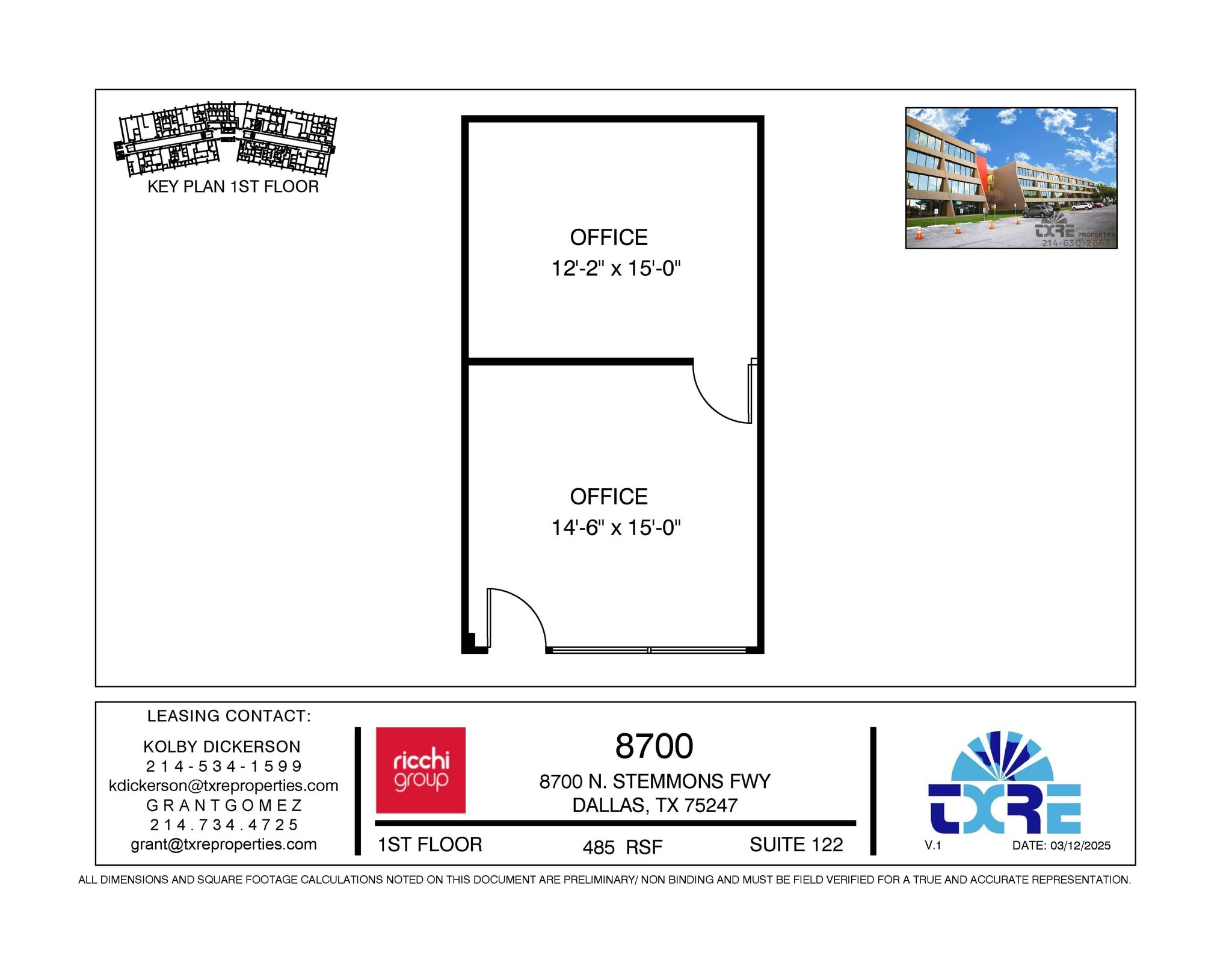 8700 N Stemmons Fwy, Dallas, TX for lease Floor Plan- Image 1 of 1