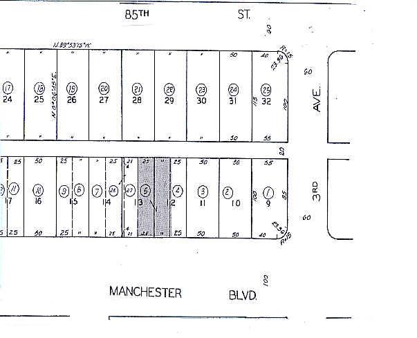 2429 W Manchester Blvd, Inglewood, CA for sale - Plat Map - Image 1 of 1