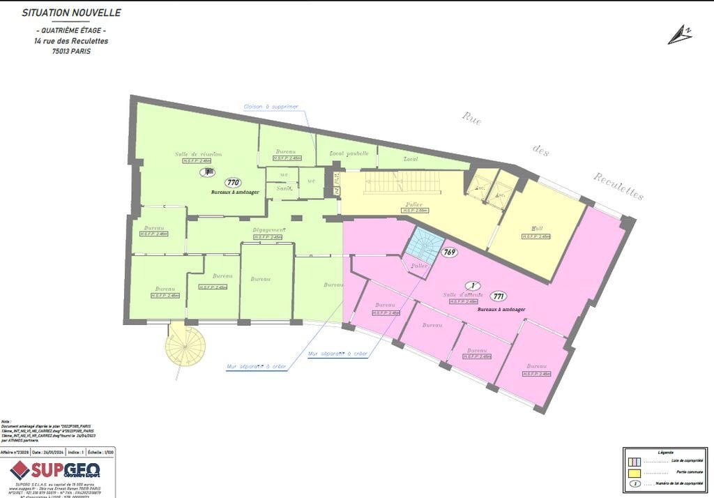 14 Rue Des Reculettes, Paris, PAR 75013 - Unit Lot 4e - - Floor Plan - Image 1 of 5