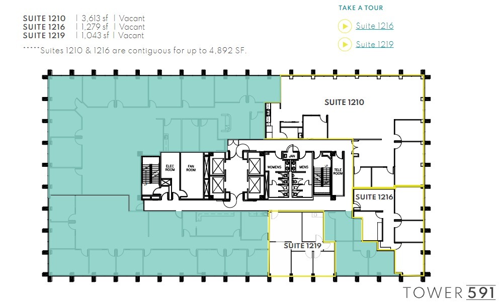 591 Camino de la Reina, San Diego, CA for lease Floor Plan- Image 1 of 1