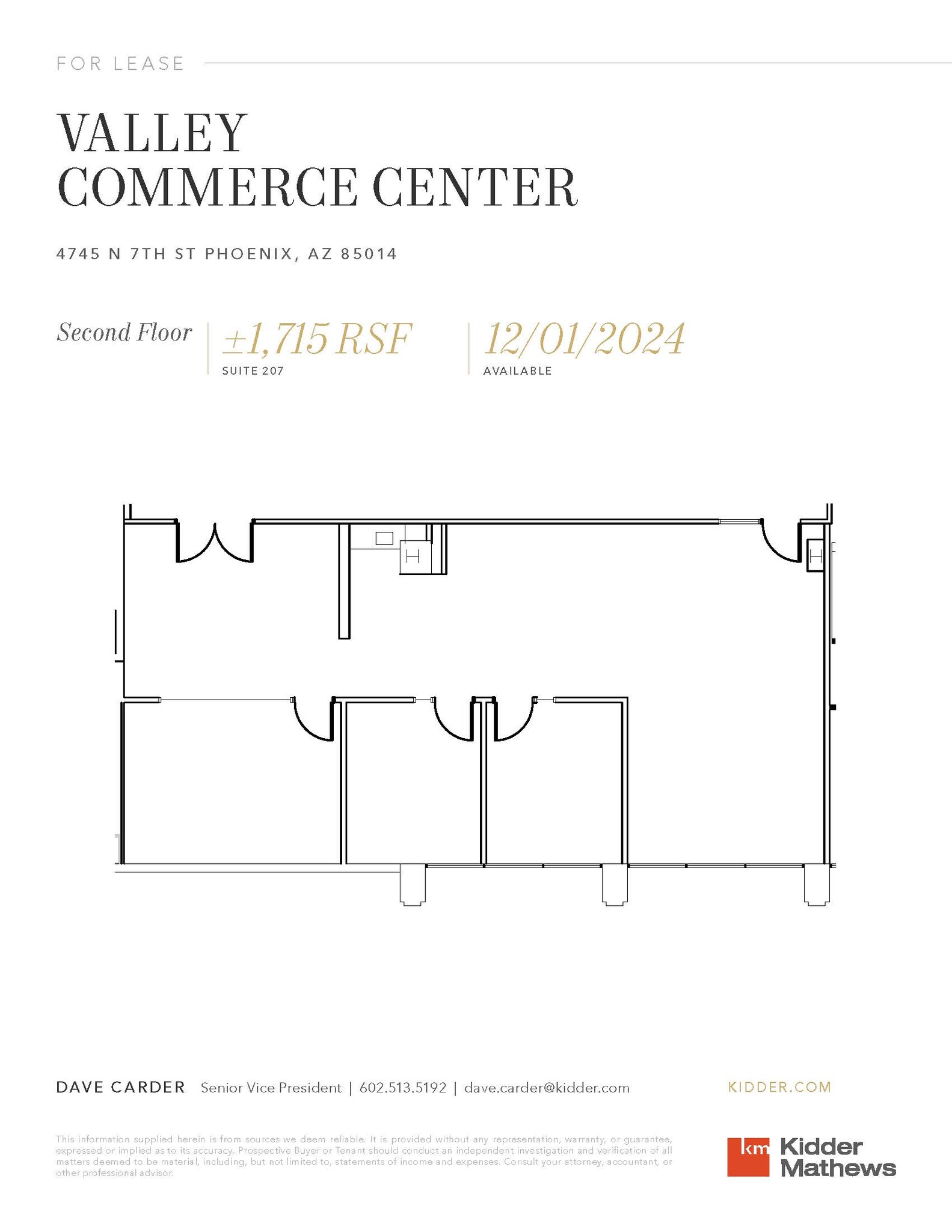 4745 N 7th St, Phoenix, AZ for lease Floor Plan- Image 1 of 1