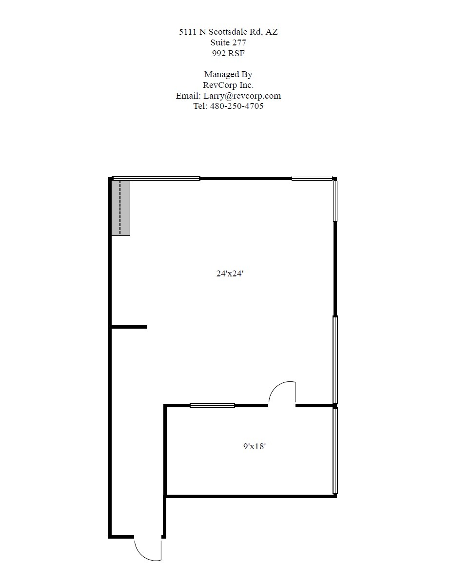 5111 N Scottsdale Rd, Scottsdale, AZ for lease Floor Plan- Image 1 of 2