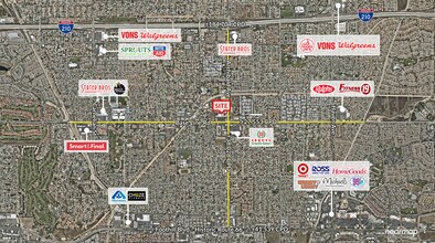 9596-9694 Baseline Rd, Rancho Cucamonga, CA - aerial  map view