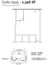 733 Bishop St, Honolulu, HI for lease Floor Plan- Image 1 of 1