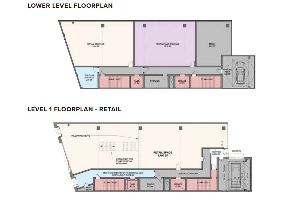 1045-1049 N. Rush, Chicago, IL for lease Floor Plan- Image 1 of 1