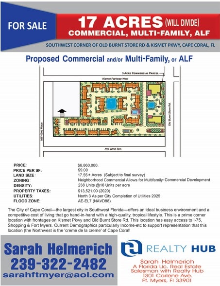 3926 Kismet Pky, Cape Coral, FL for sale - Site Plan - Image 1 of 2