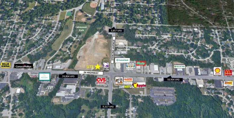 11108 US 24 Hwy, Sugar Creek, MO for lease - Aerial - Image 2 of 5