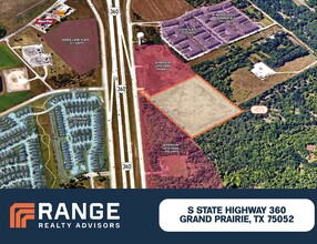 S State 360 Hwy, Grand Prairie, TX - aerial  map view