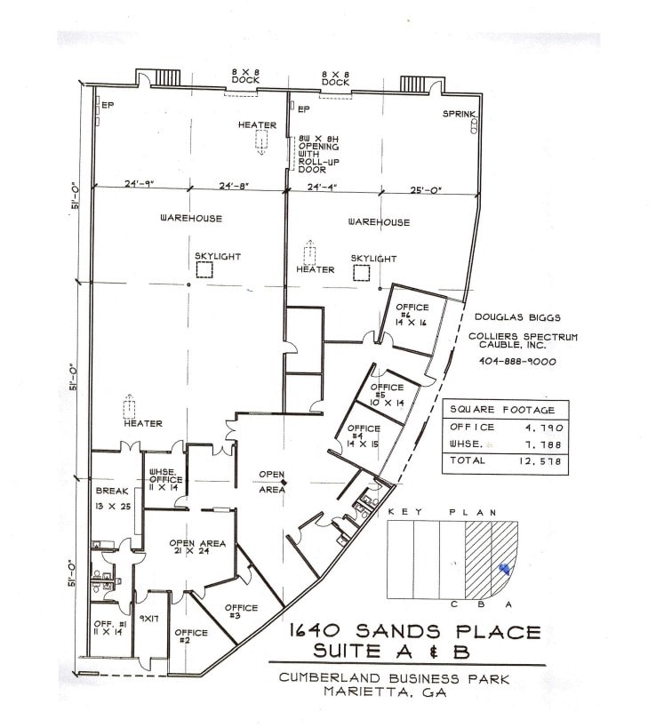 1640 Sands Pl Se, Marietta, GA for lease Floor Plan- Image 1 of 1