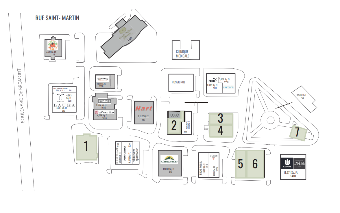 105 Boul Du Carrefour, Bromont, QC for lease Floor Plan- Image 1 of 2