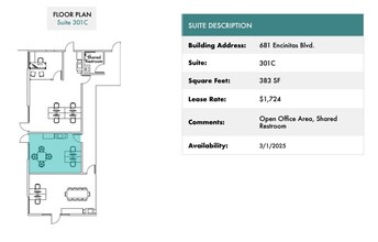 681 Encinitas Blvd, Encinitas, CA for lease Floor Plan- Image 1 of 1