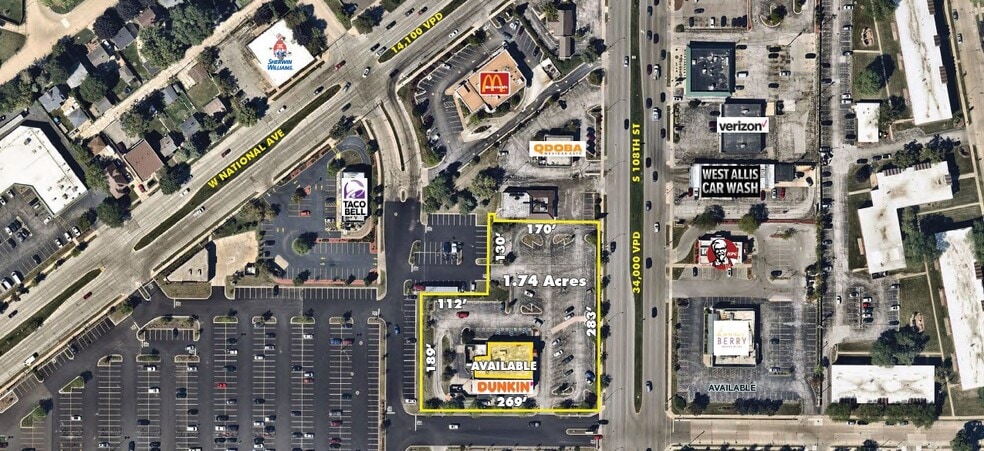 2865 S 108th St, West Allis, WI for lease - Aerial - Image 1 of 10