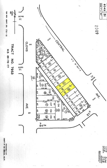 9301 S Central Ave, Los Angeles, CA for sale - Plat Map - Image 2 of 2