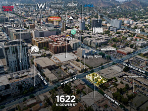 1622 N Gower St, Los Angeles, CA - aerial  map view - Image1