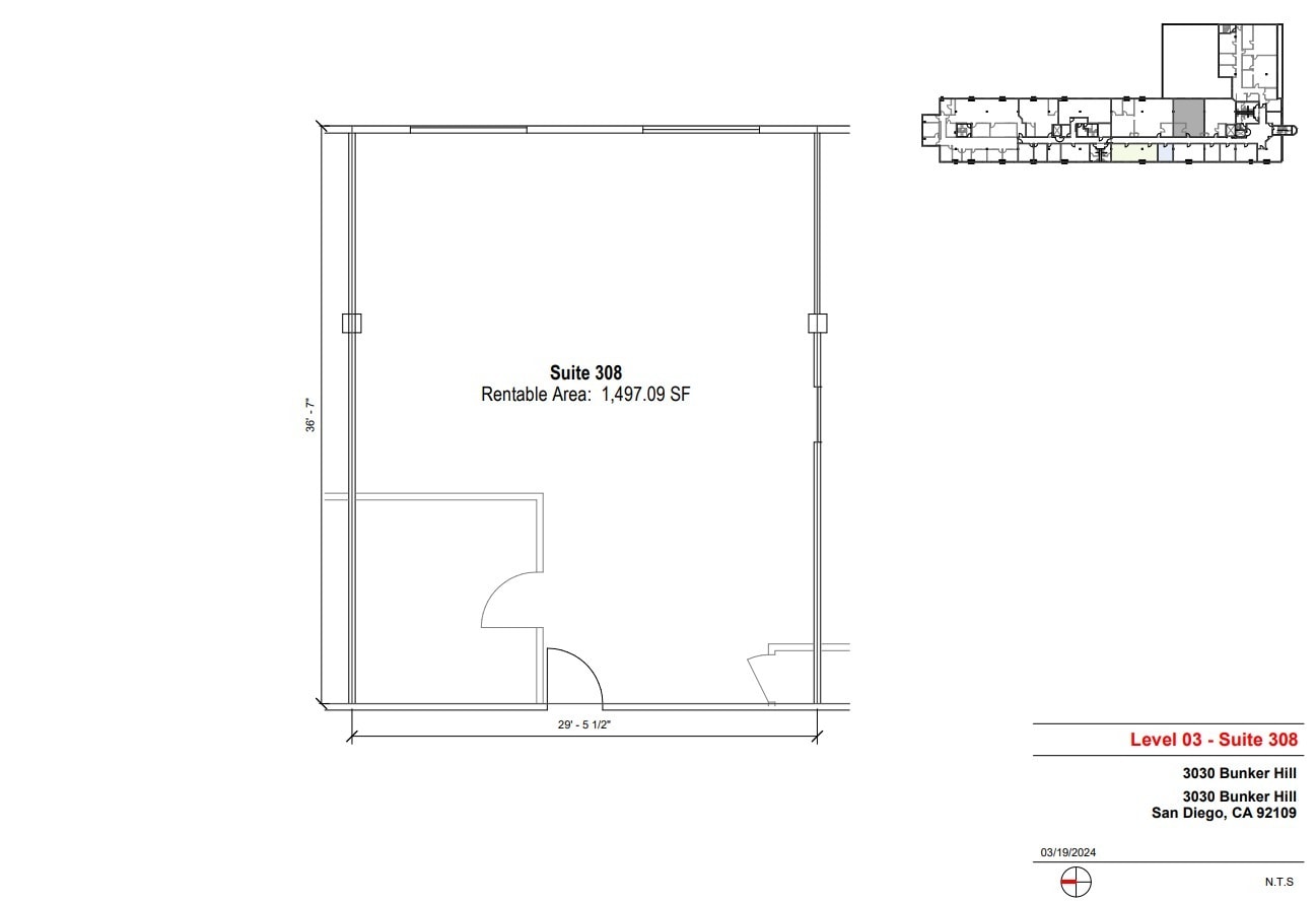 3030 Bunker Hill St, San Diego, CA for lease Floor Plan- Image 1 of 1
