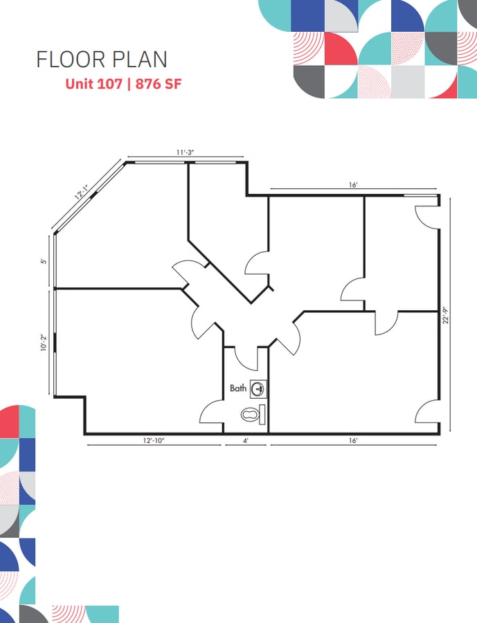 2900 Bristol St, Costa Mesa, CA 92626 - Unit 107 - - Floor Plan - Image 1 of 1