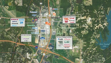 3982 N Gloster St, Tupelo, MS - aerial  map view