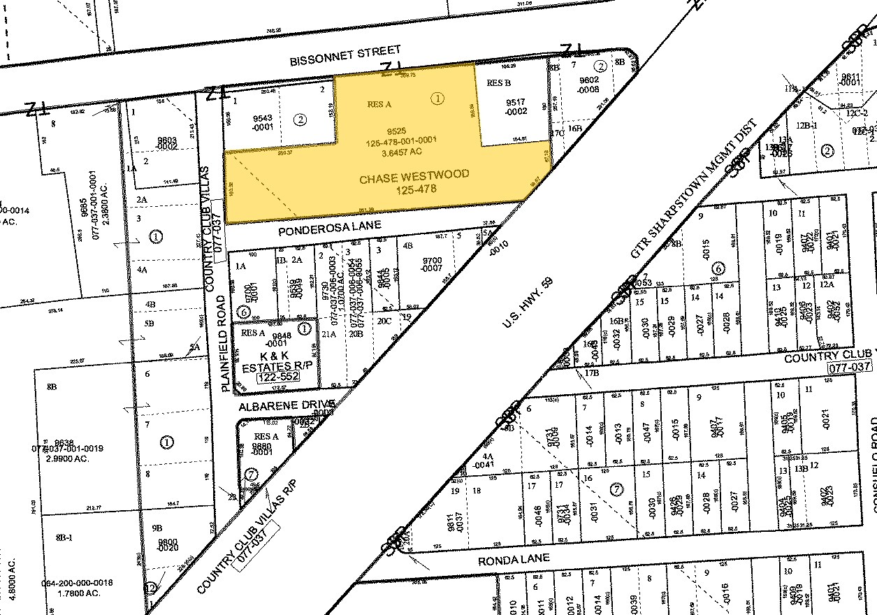 9525 Bissonnet St, Houston, TX for sale Plat Map- Image 1 of 1