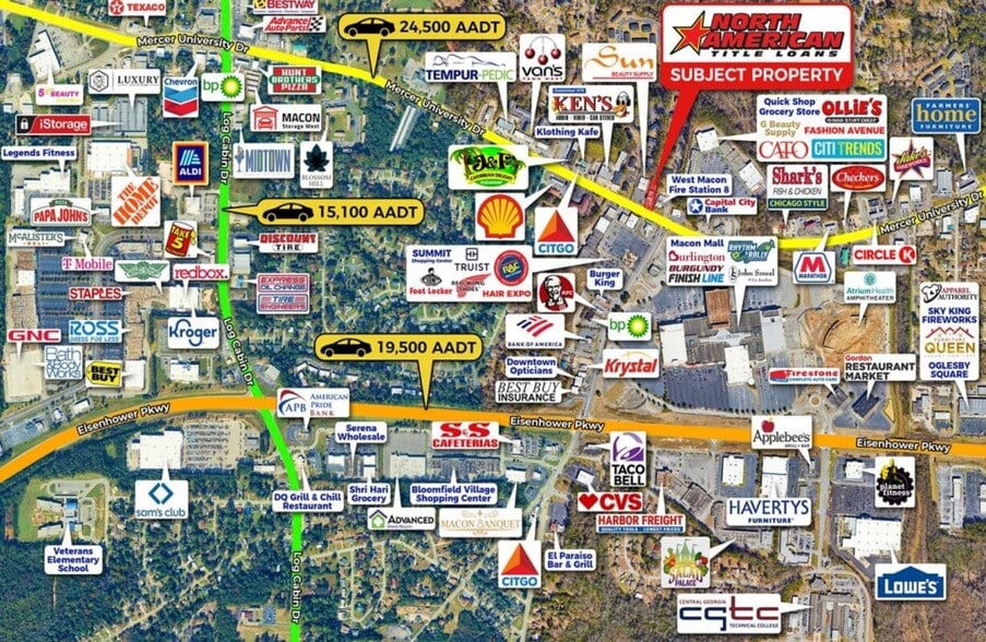 3619 Mercer University Dr, Macon-Bibb, GA for sale - Aerial - Image 2 of 3