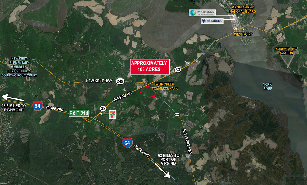 Interstate 64 at Eltham Road, Lanexa, VA for sale - Building Photo - Image 1 of 2