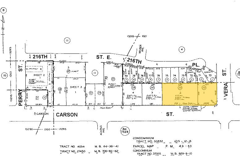 1329-1347 E Carson St, Carson, CA for sale - Plat Map - Image 1 of 1