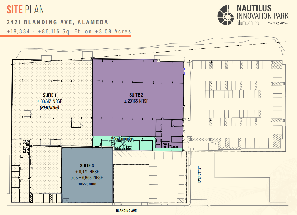 2421 Blanding Ave, Alameda, CA for lease Floor Plan- Image 1 of 1