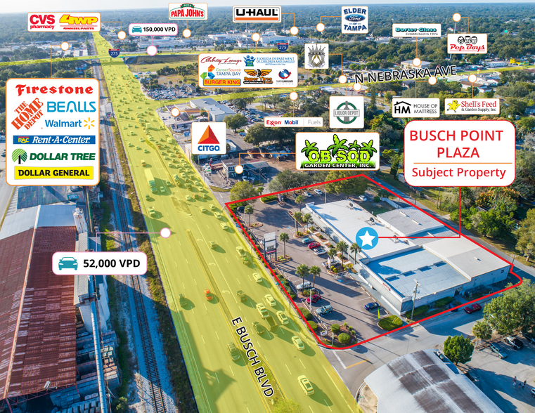 1010 E Busch Blvd, Tampa, FL for sale - Aerial - Image 1 of 1