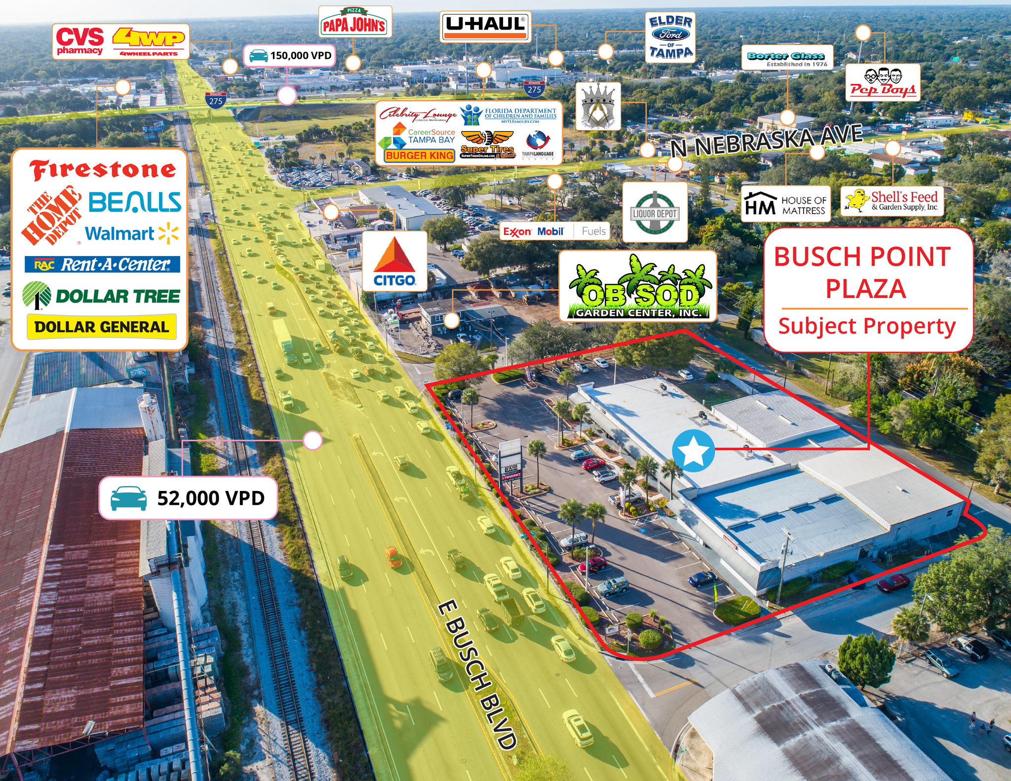 1010 E Busch Blvd, Tampa, FL for sale Aerial- Image 1 of 1