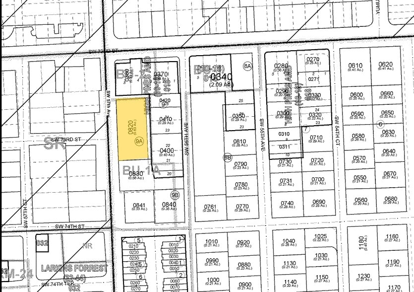 7259-7301 SW 57th Ave, Miami, FL for lease - Plat Map - Image 2 of 5
