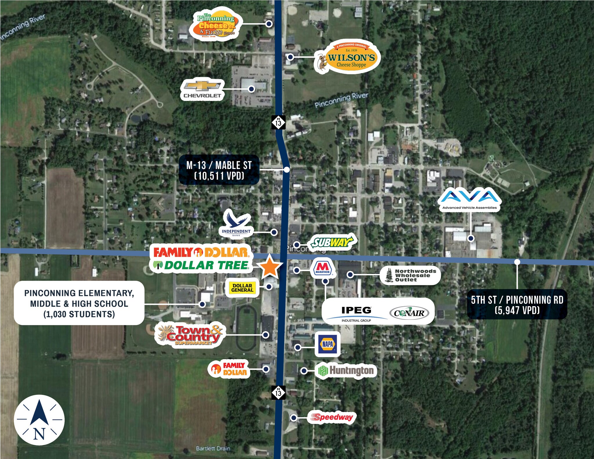 500 Mable, Pinconning, MI 48650 Family Dollar Tree