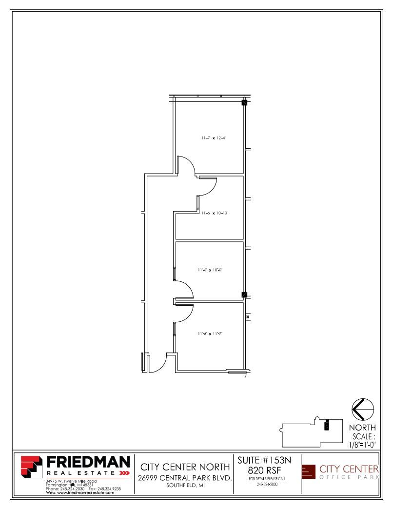 26777-26999 Central Park Blvd, Southfield, MI for lease Floor Plan- Image 1 of 2