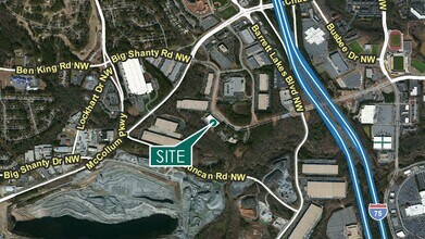 1055 Big Shanty Rd NW, Kennesaw, GA - AERIAL  map view