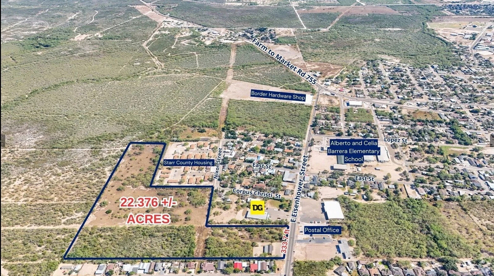 109 E Eisenhower St, Rio Grande City, TX for sale Aerial- Image 1 of 4