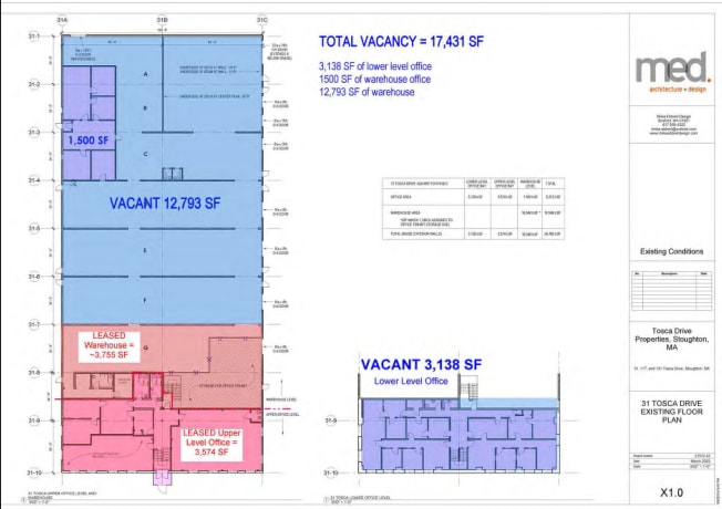 31 Tosca Dr, Stoughton, MA for lease - Floor Plan - Image 3 of 5