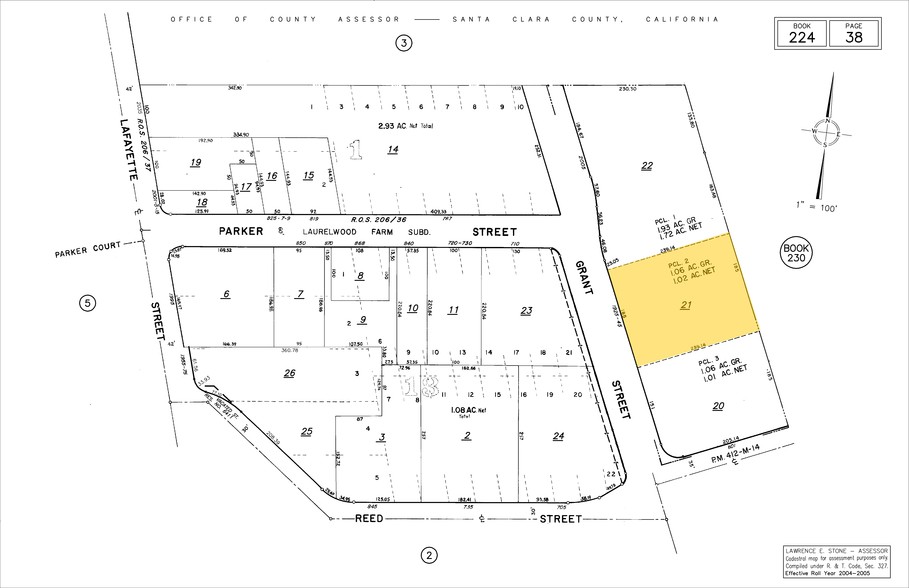 1945 Grant St, Santa Clara, CA for lease - Plat Map - Image 2 of 2