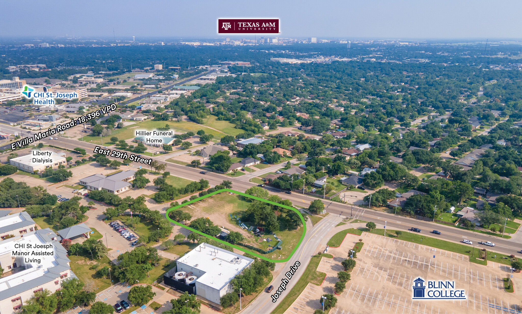 2100 29th st, Bryan, TX for sale Aerial- Image 1 of 8