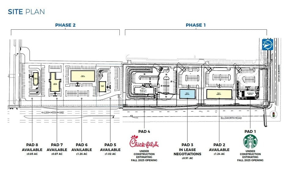 SWC Ellsworth Rd & Warner Rd Pad 2, Mesa, AZ for lease - Building Photo - Image 2 of 3