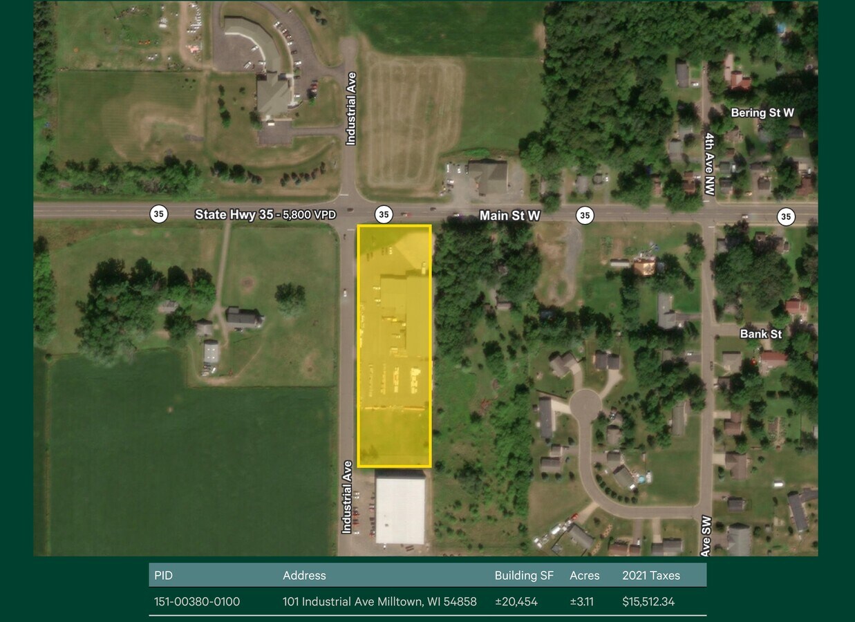 101 Industrial Ave, Milltown, WI 54858