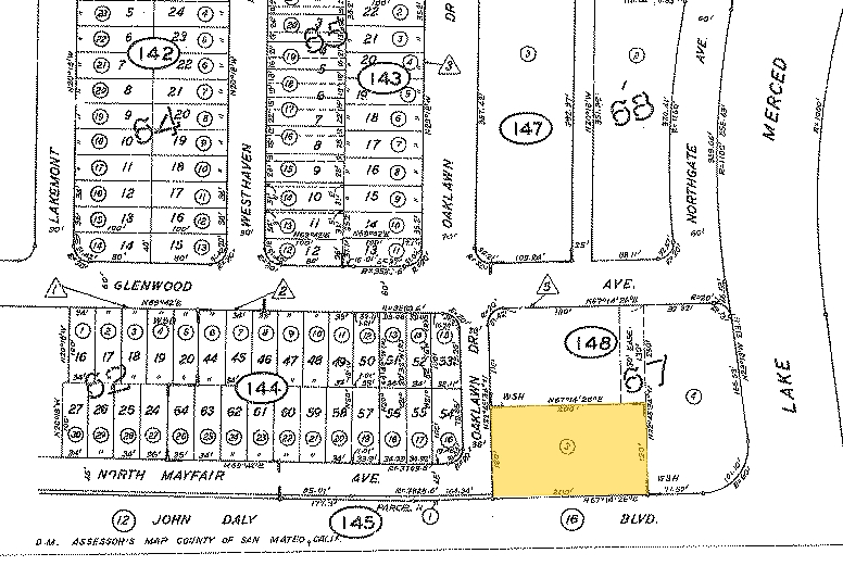 950 John Daly Blvd, Daly City, CA for lease - Plat Map - Image 2 of 4