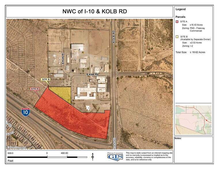 NWC Kolb & I-10, Tucson, AZ for sale - Aerial - Image 1 of 6