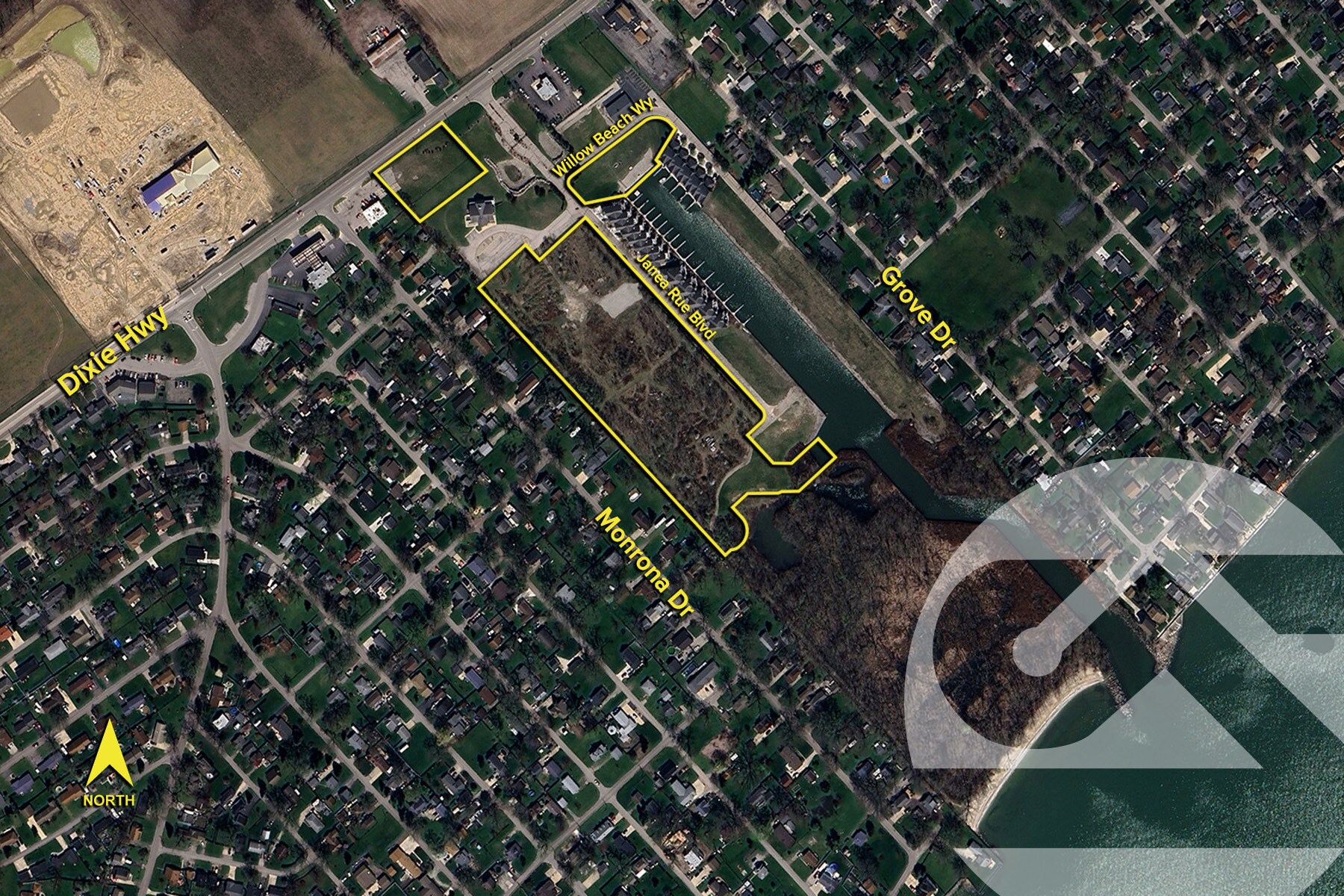 4444 Willow Beech Way, Monroe, MI for sale Aerial- Image 1 of 2