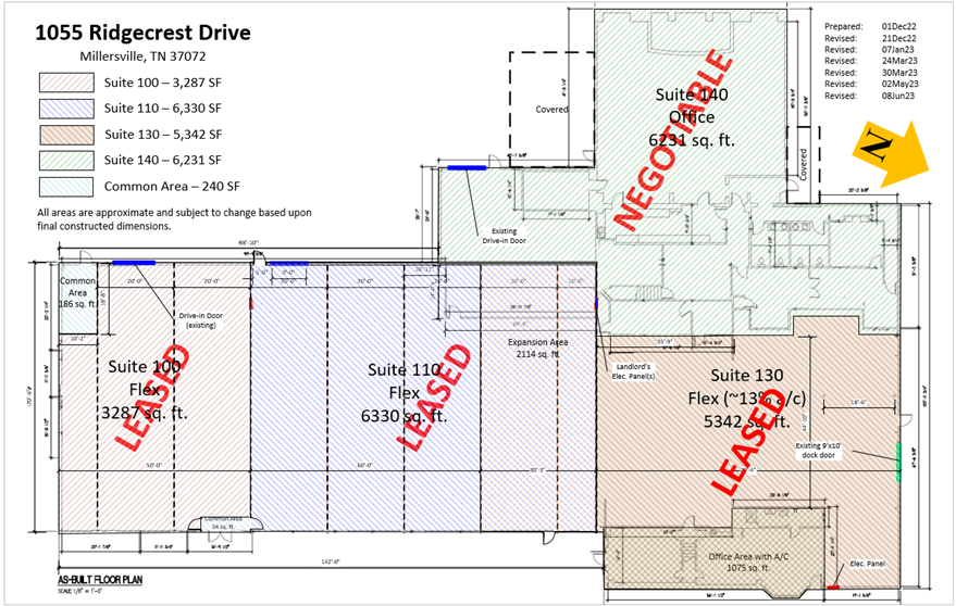 1055 Ridgecrest Dr, Millersville, TN for lease Floor Plan- Image 1 of 1