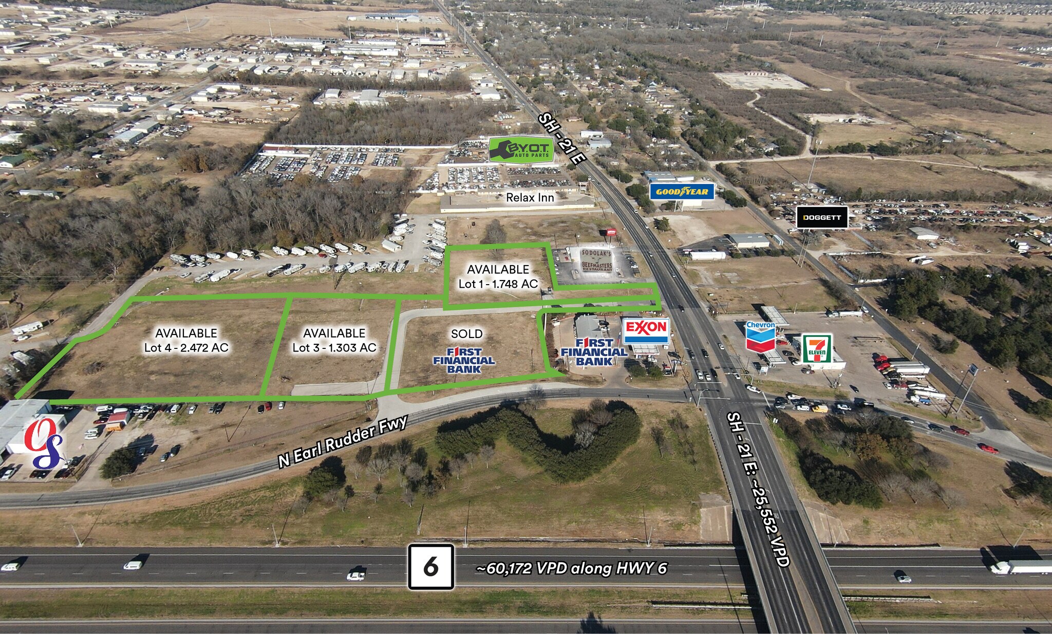 3412 E SH-21, Bryan, TX for sale Aerial- Image 1 of 1