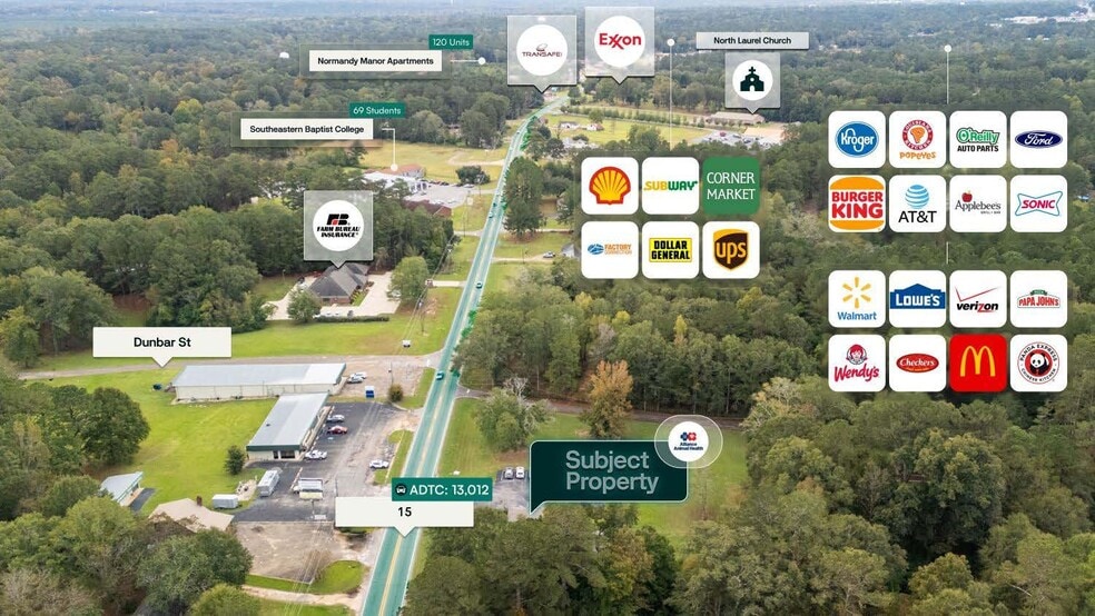 4412 Highway 15 N, Laurel, MS for sale - Aerial - Image 3 of 3